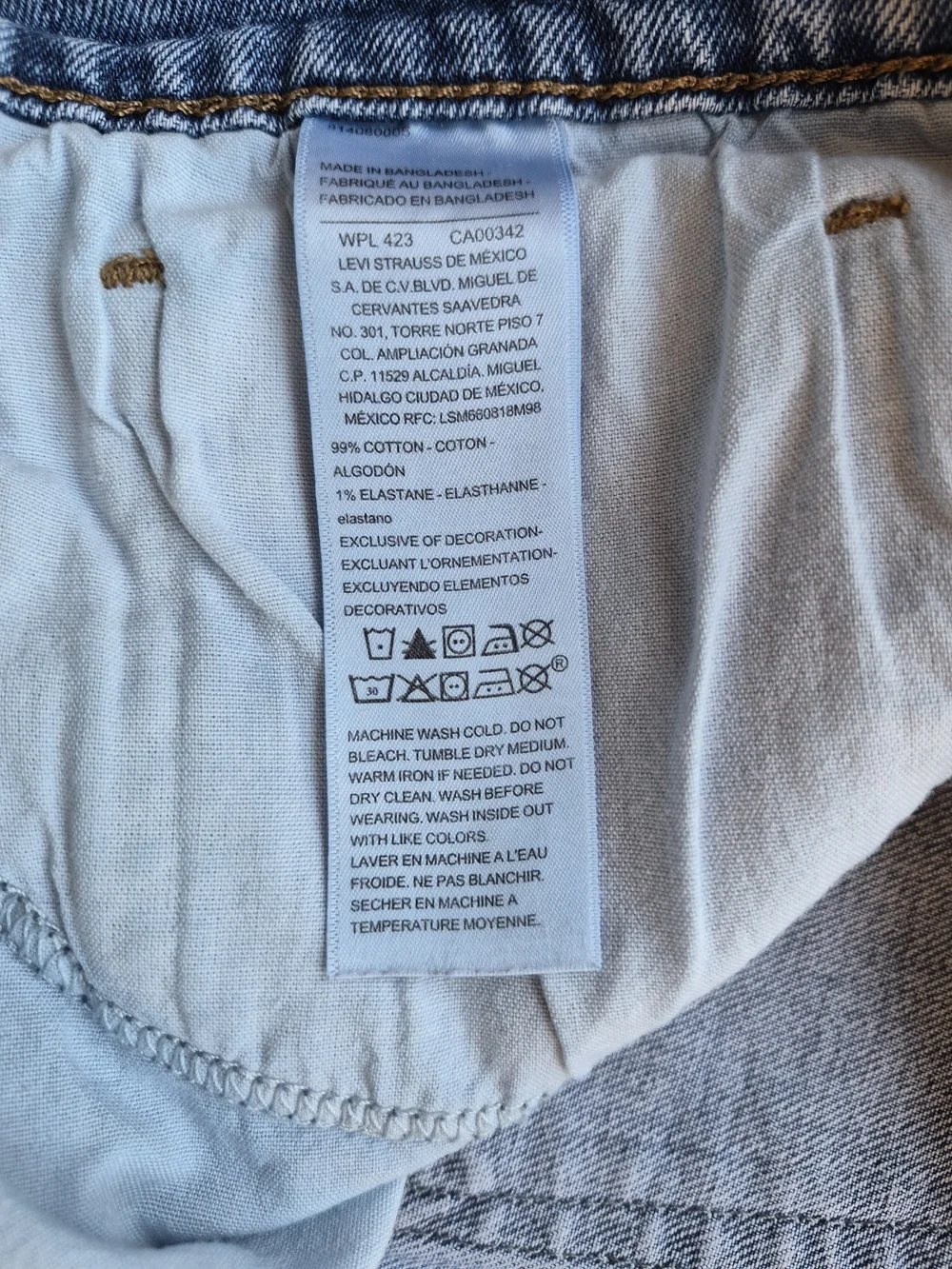 Levi's Jeans Mens 40x28 Signature Gold Relaxed Straight Stretch Denim Light Wash